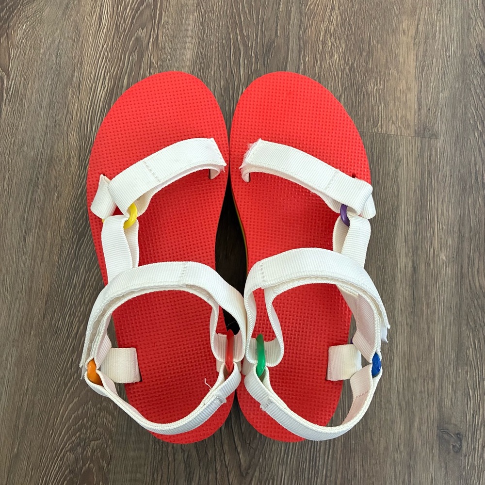 Teva Flatform Universal Rainbow Pride Sandals - Picture 8 of 16